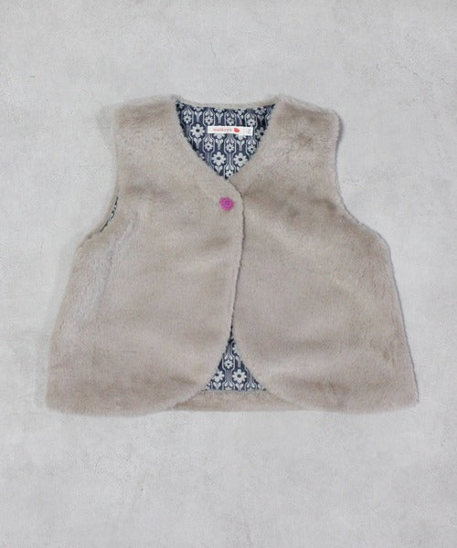 마키즈 조끼 일본 키즈 베스트 무지 심플 퍼 디자인 3컬러