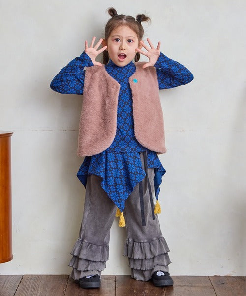 마키즈 조끼 일본 키즈 베스트 무지 심플 퍼 디자인 3컬러