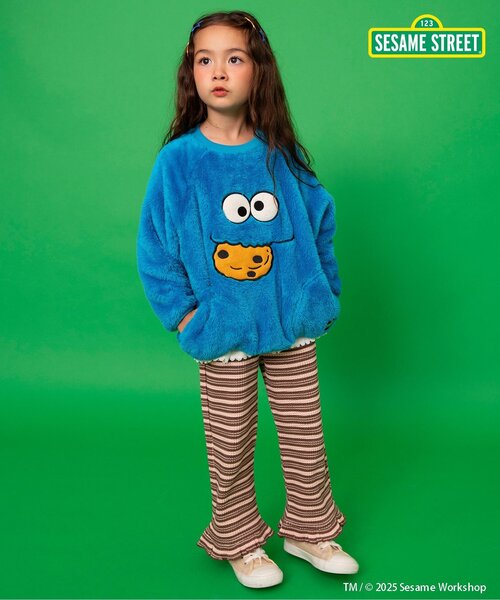 브리즈 키즈 티셔츠 일본 유아 긴팔티 세서미 스트리트 퍼 프리 스트레이너 5컬러