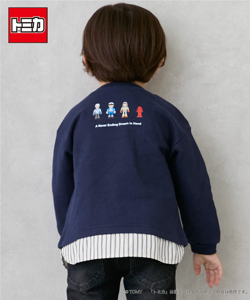 petit main 키즈 티셔츠 일본 쁘띠메인 유아 맨투맨 토미카 체크 긴팔티 3컬러