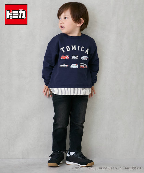 petit main 키즈 티셔츠 일본 쁘띠메인 유아 맨투맨 토미카 체크 긴팔티 3컬러