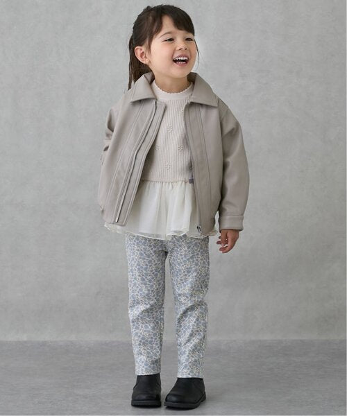 petit main 키즈 자켓 일본 쁘띠마인 유아 합피 레자 루즈핏 패스너 2컬러