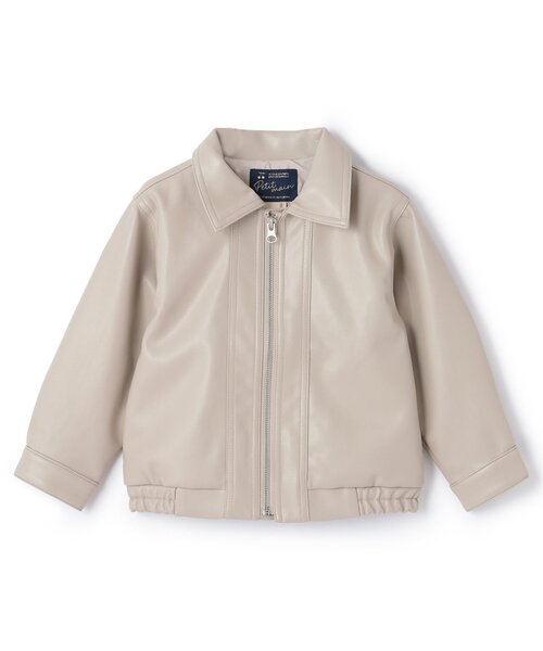 petit main 키즈 자켓 일본 쁘띠마인 유아 합피 레자 루즈핏 패스너 2컬러