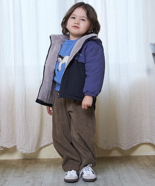 petit main 키즈 자켓 일본 쁘띠메인 유아 후드 리버시블 블루종 4컬러