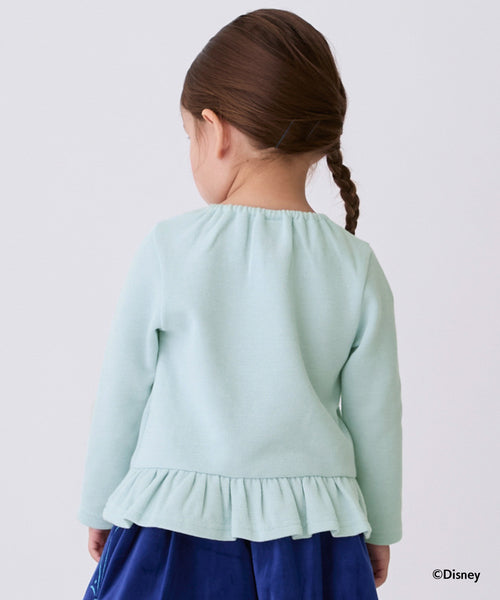 petit main 키즈 티셔츠 일본 쁘띠메인 유아 긴팔티 디즈니 겨울왕구 자수 5컬러