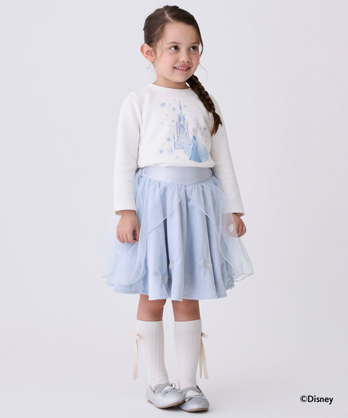 petit main 키즈 티셔츠 일본 쁘띠메인 유아 긴팔티 디즈니 겨울왕구 자수 5컬러