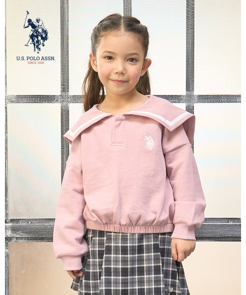 petit main 키즈 티셔츠 일본 쁘띠메인 유아 스웨트 USPLOLO ASSN 자수 로고 4컬러