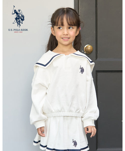 petit main 키즈 티셔츠 일본 쁘띠메인 유아 스웨트 USPLOLO ASSN 자수 로고 4컬러