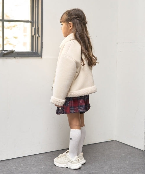 petit main 키즈 자켓 일본 쁘띠메인 유아 페이크 보아 무톤 재킷 2컬러