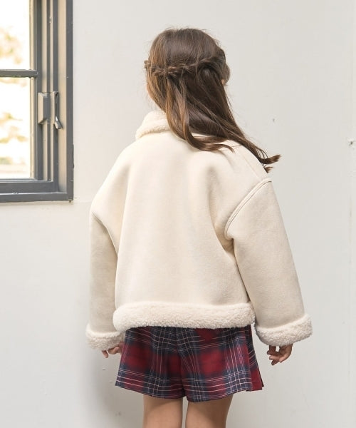 petit main 키즈 자켓 일본 쁘띠메인 유아 페이크 보아 무톤 재킷 2컬러