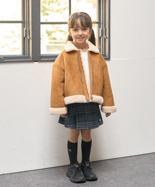 petit main 키즈 자켓 일본 쁘띠메인 유아 페이크 보아 무톤 재킷 2컬러