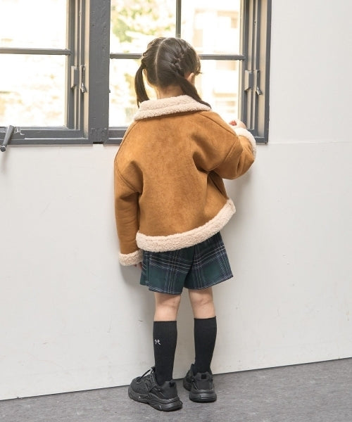 petit main 키즈 자켓 일본 쁘띠메인 유아 페이크 보아 무톤 재킷 2컬러