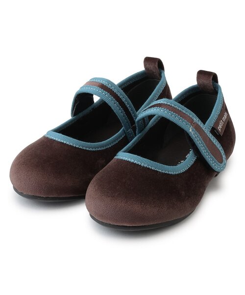 petit main 키즈 신발 일본 쁘띠메인 유아 구두 스트랩 벨루어 3컬러