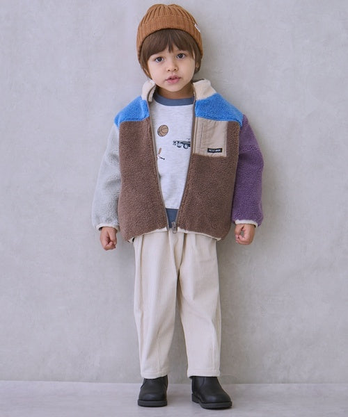 petit main 키즈 자켓 일본 쁘띠마인 유아 후리스 보아 플리스 하이넥 3컬러