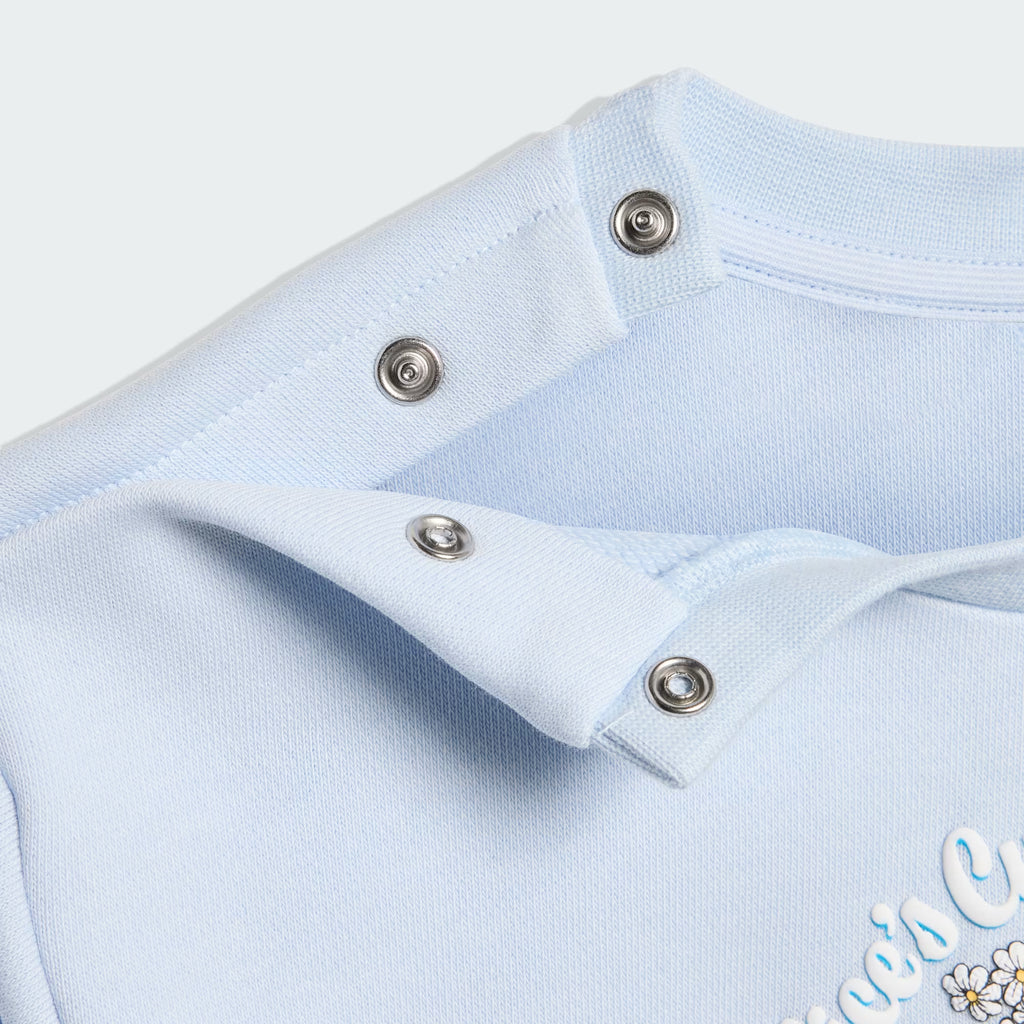 아디다스 키즈 셋업 일본 디즈니 앨리스 에디션 스웻셔츠 팬츠 세트 KE0478