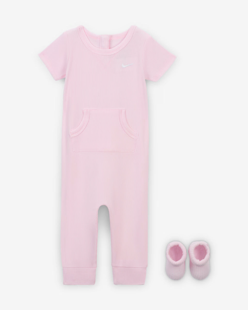 나이키 바디수트 베이비 일본 유아 아기 리브 니트 롬퍼 앤 양말 세트 2컬러