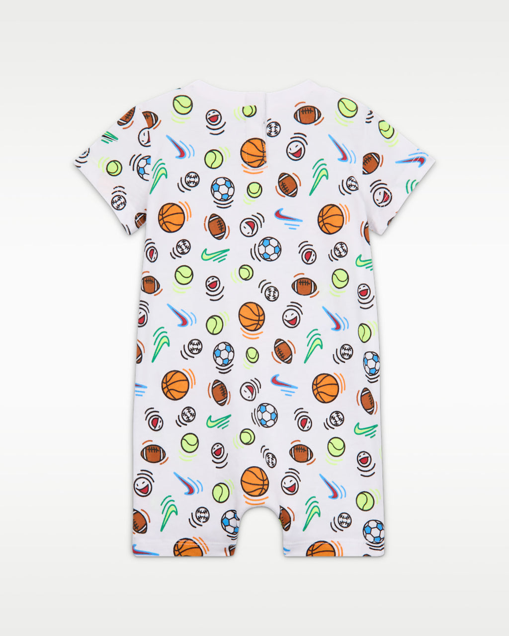 나이키 베이비 바디수트 일본 유아 스포츠 공 프린트 롬퍼 IU5269-100