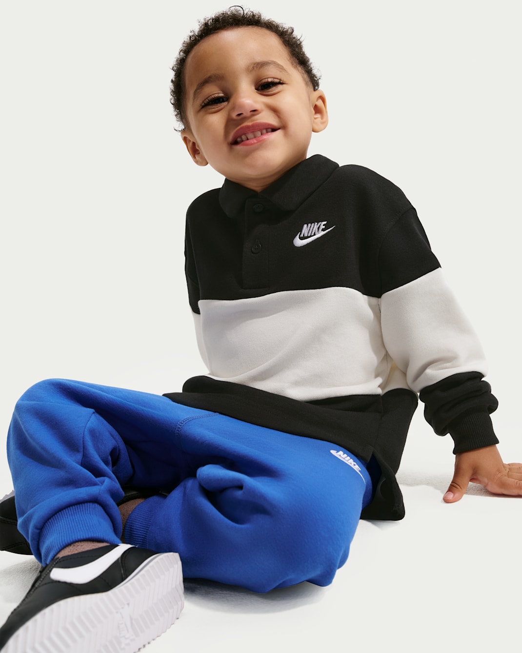 나이키 베이비 티셔츠 일본 유아 긴팔 럭비티 폴로 프렌치 테리 IU5366 2컬러