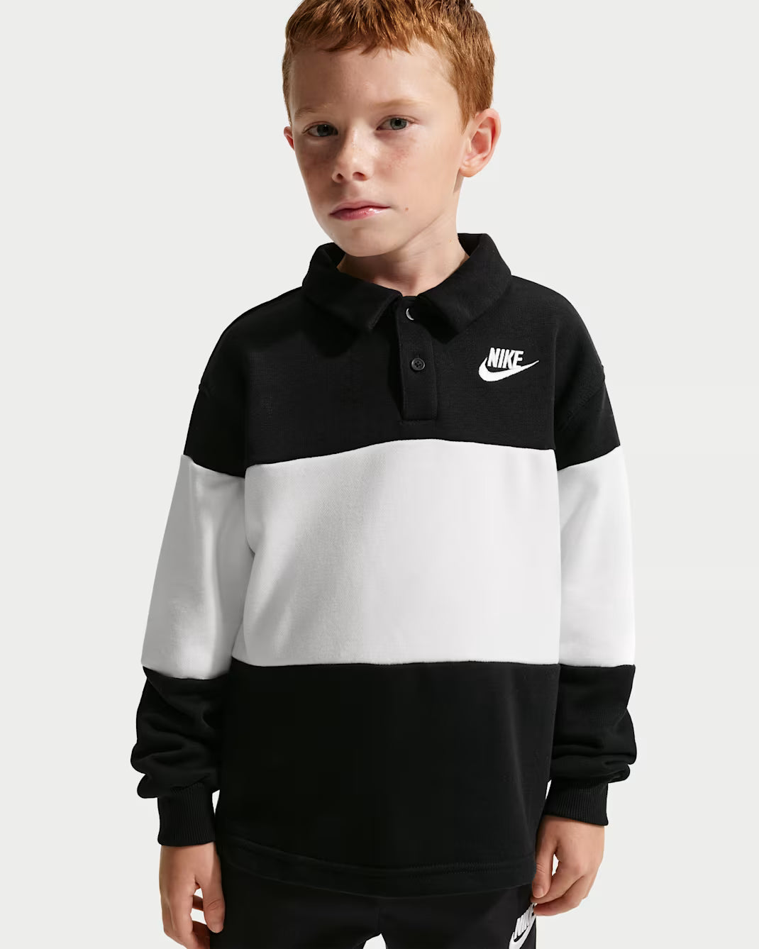 나이키 키즈 티셔츠 일본 아동 긴팔 프렌치 테리 럭비 폴로 IU5347 2컬러