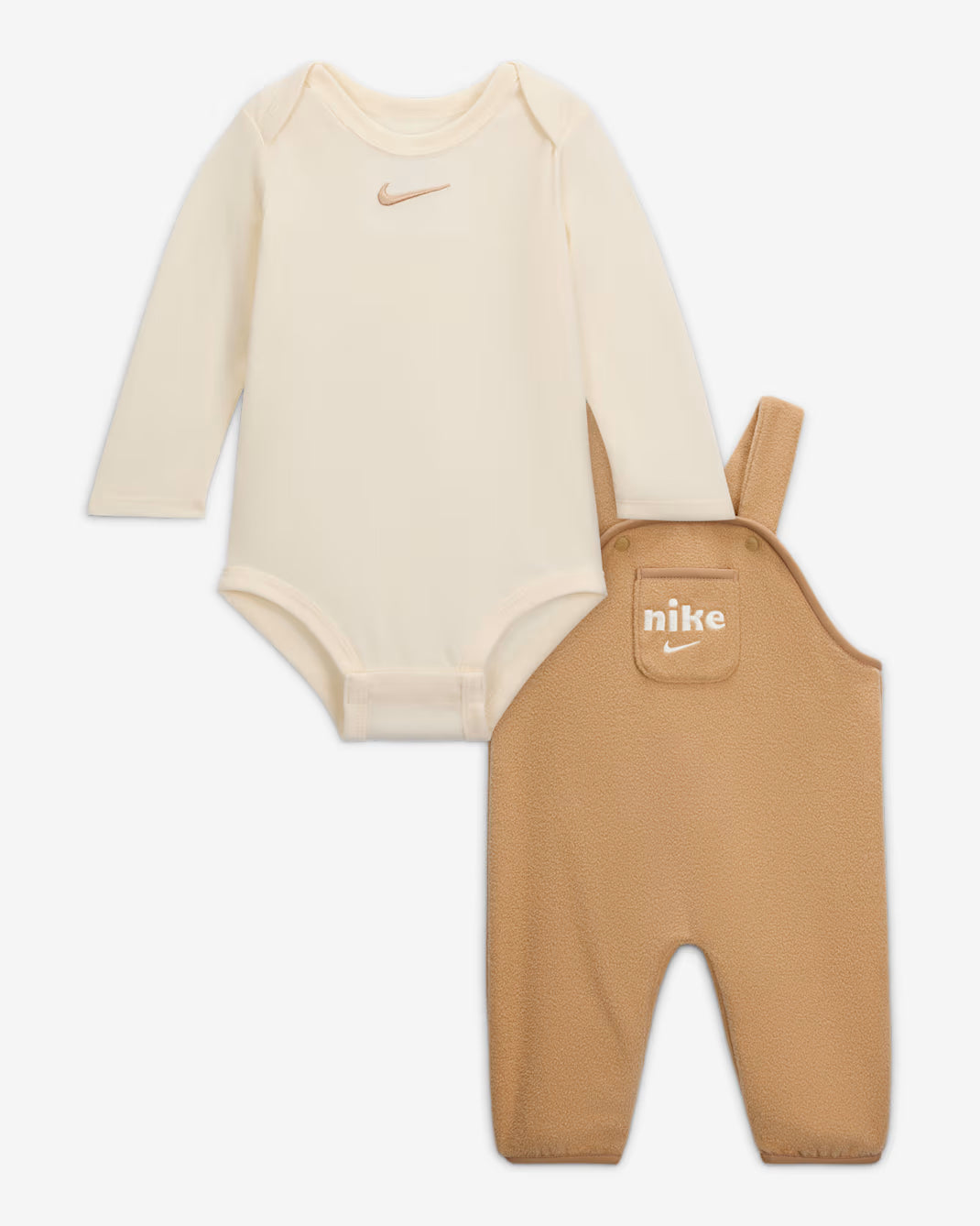 나이키 키즈 셋업 일본 유아 플러시 양털 오버올 투피스 세트