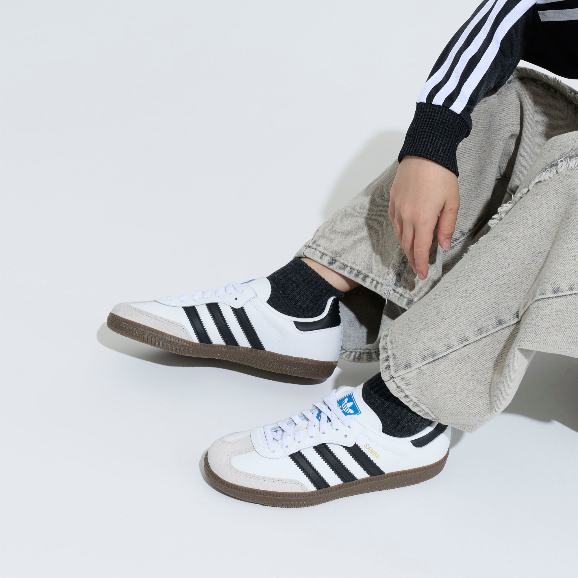 아디다스 키즈 신발 일본 운동화 삼바 OG 화이트 JQ6391