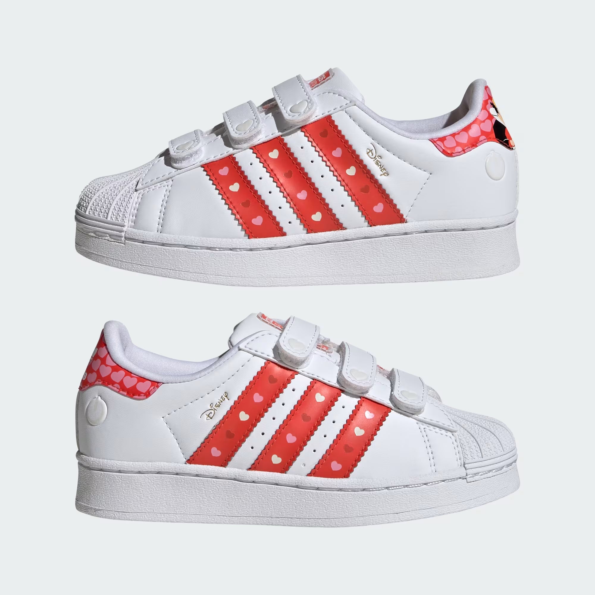 아디다스 키즈 신발 일본 슈퍼스타 LED 라이트 컴포트 클로저 디즈니 운동화 KK1295
