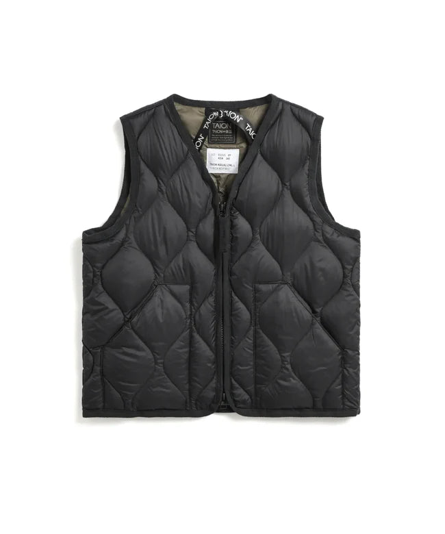 타이온 키즈 패딩 조끼 일본 TAION 베스트 밀리터리 브이넥  지퍼 이너 8컬러