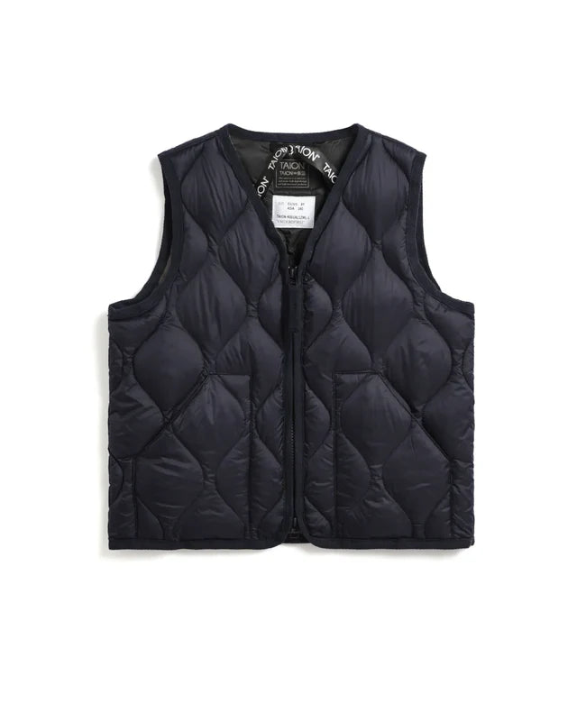 타이온 키즈 패딩 조끼 일본 TAION 베스트 밀리터리 브이넥  지퍼 이너 8컬러