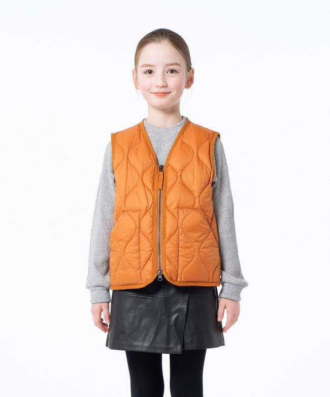 타이온 키즈 패딩 조끼 일본 TAION 베스트 밀리터리 브이넥  지퍼 이너 8컬러