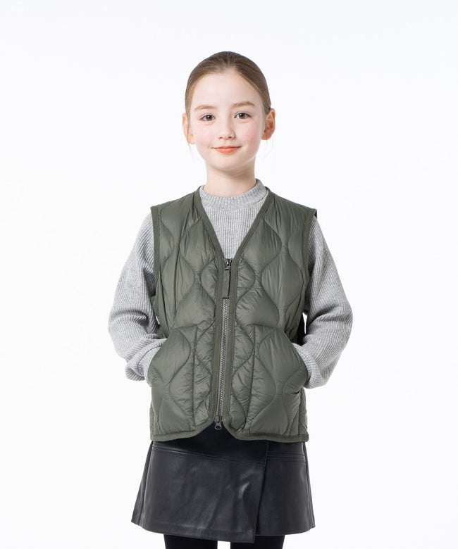 타이온 키즈 패딩 조끼 일본 TAION 베스트 밀리터리 브이넥  지퍼 이너 8컬러