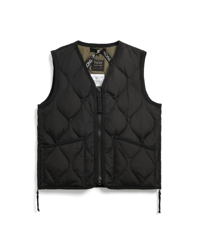 타이온 키즈 패딩 조끼 일본 TAION 베스트 밀리터리 브이넥 짚업 6컬러