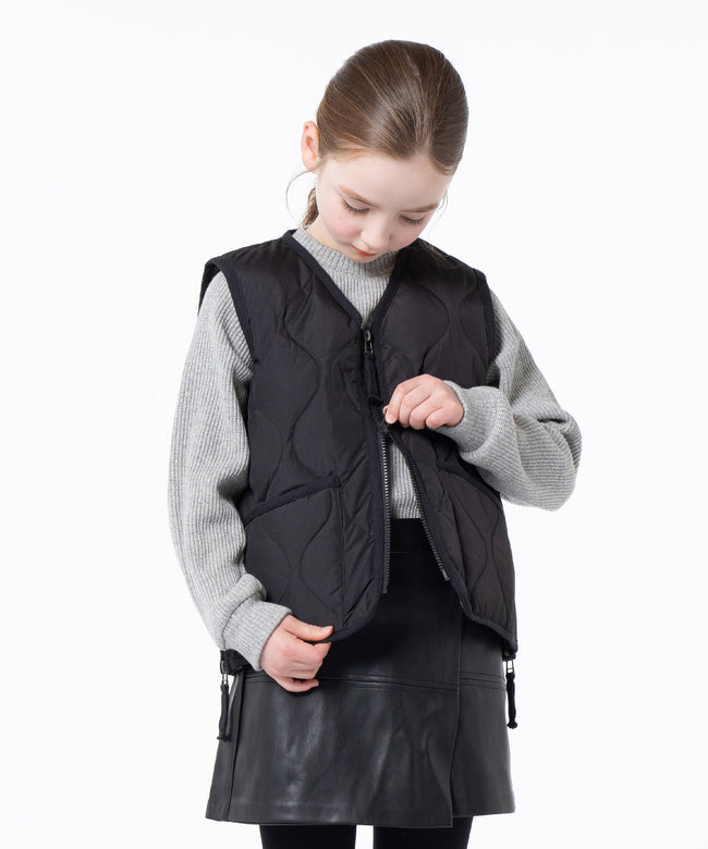 타이온 키즈 패딩 조끼 일본 TAION 베스트 밀리터리 브이넥 짚업 6컬러