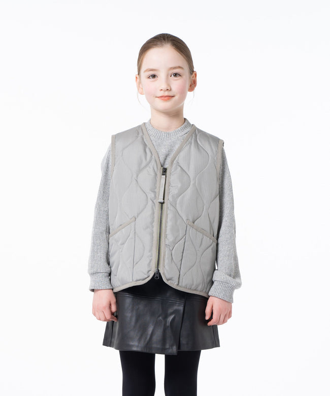 타이온 키즈 패딩 조끼 일본 TAION 베스트 밀리터리 브이넥 짚업 6컬러