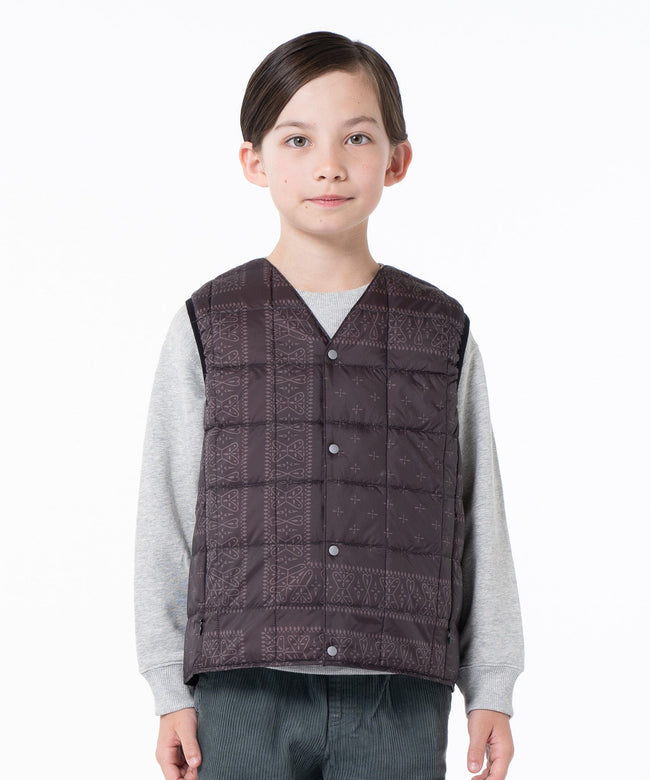 타이온 키즈 패딩조끼 일본 TAION 베스트 베이직 브이넥 46컬러