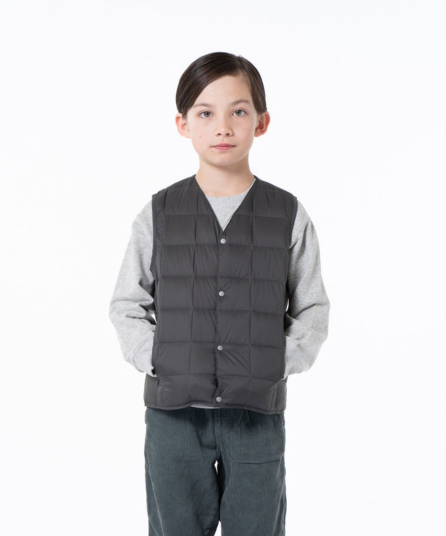 타이온 키즈 패딩조끼 일본 TAION 베스트 베이직 브이넥 46컬러