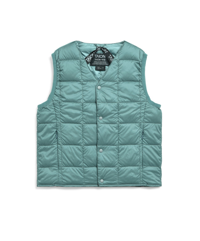 타이온 키즈 패딩조끼 일본 TAION 베스트 베이직 브이넥 46컬러