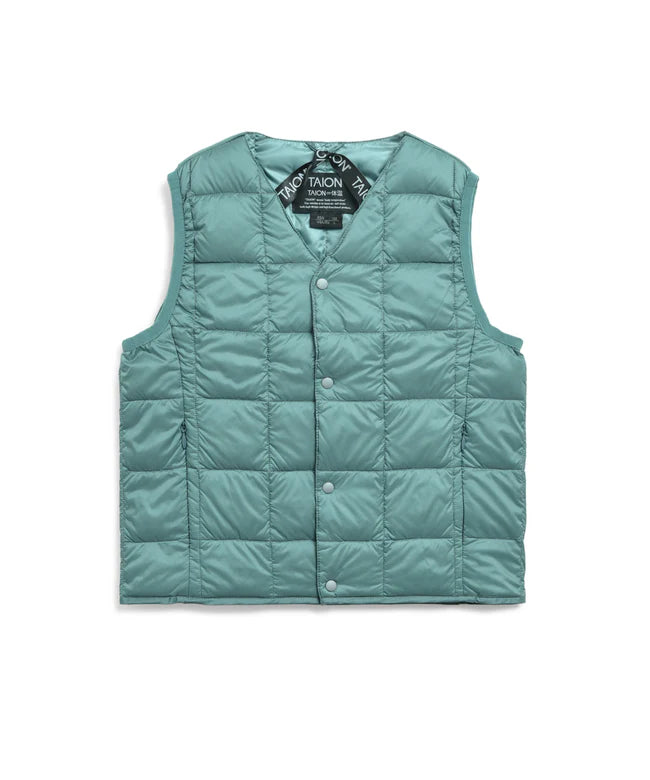 타이온 키즈 패딩조끼 일본 TAION 베스트 베이직 브이넥 46컬러