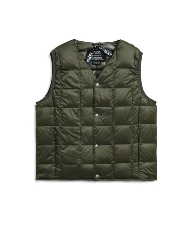 타이온 키즈 패딩조끼 일본 TAION 베스트 베이직 브이넥 46컬러