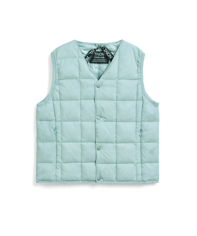 타이온 키즈 패딩조끼 일본 TAION 베스트 베이직 브이넥 46컬러