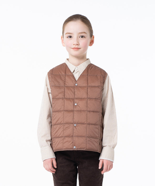 타이온 키즈 패딩조끼 일본 TAION 베스트 베이직 브이넥 46컬러