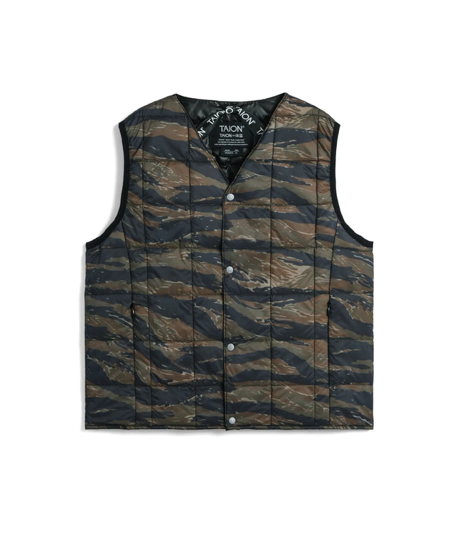 타이온 키즈 패딩조끼 일본 TAION 베스트 베이직 브이넥 46컬러