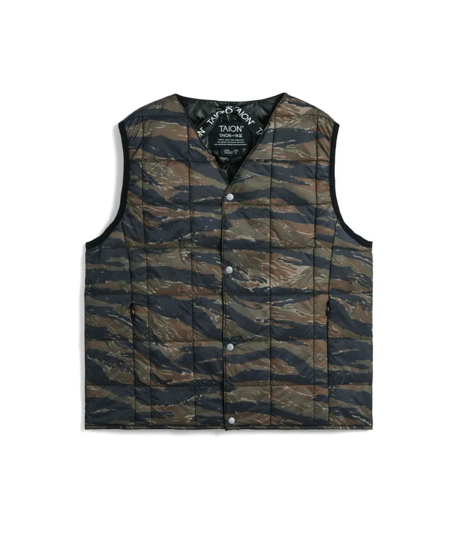 타이온 키즈 패딩조끼 일본 TAION 베스트 베이직 브이넥 46컬러