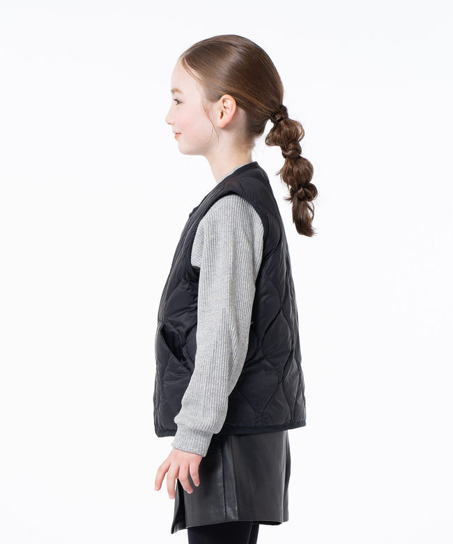 타이온 키즈 패딩 조끼 일본 TAION 베스트 밀리터리 크루넥 버튼 다운 8컬러