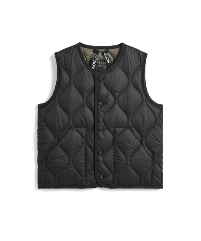 타이온 키즈 패딩 조끼 일본 TAION 베스트 밀리터리 크루넥 버튼 다운 8컬러