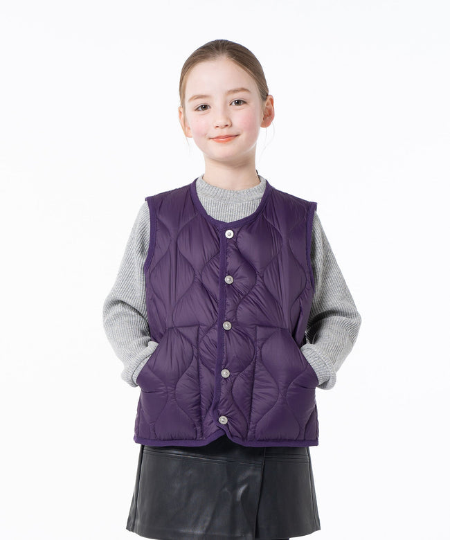 타이온 키즈 패딩 조끼 일본 TAION 베스트 밀리터리 크루넥 버튼 다운 8컬러