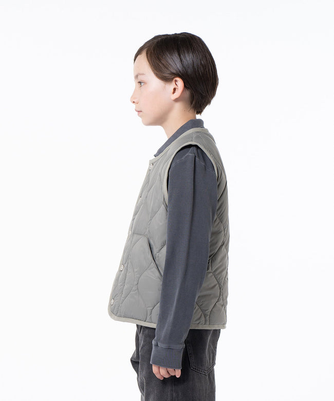 타이온 키즈 패딩 조끼 일본 TAION 베스트 밀리터리 크루넥 버튼 다운 8컬러