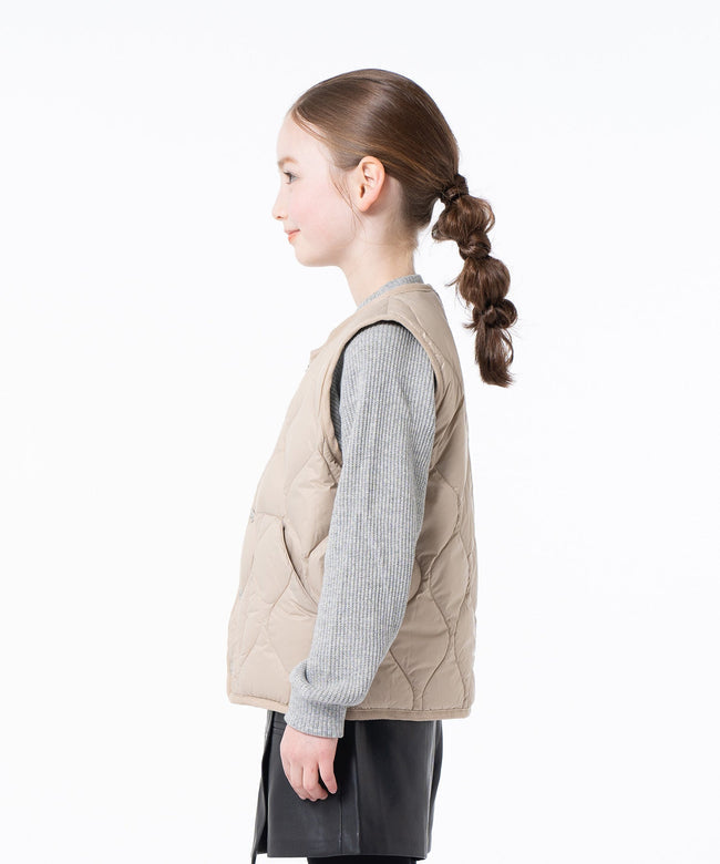 타이온 키즈 패딩 조끼 일본 TAION 베스트 밀리터리 크루넥 버튼 다운 8컬러