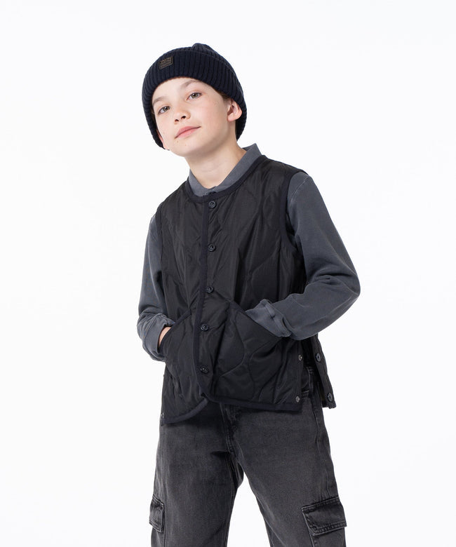 타이온 키즈 패딩 조끼 일본 TAION 베스트 밀리터리 크루넥 버튼 다운 7컬러