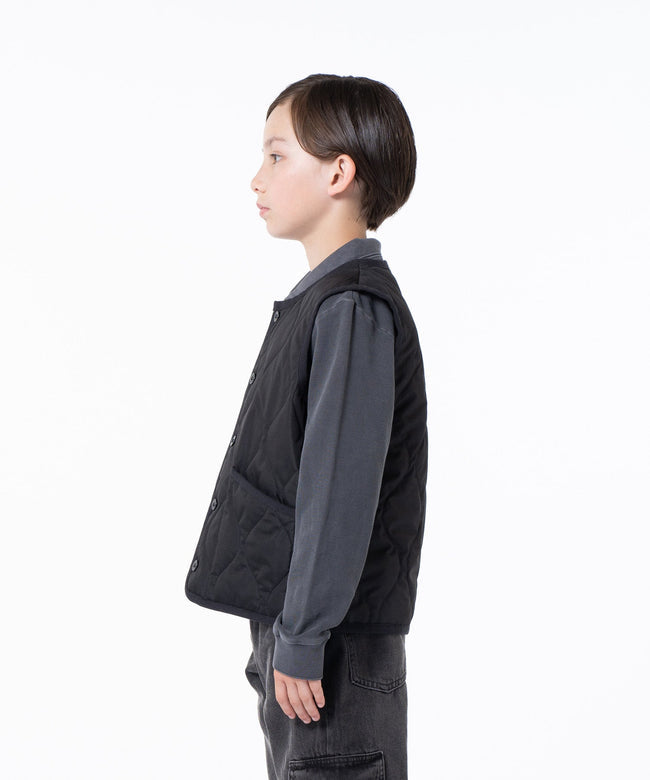 타이온 키즈 패딩 조끼 일본 TAION 베스트 밀리터리 크루넥 버튼 다운 7컬러