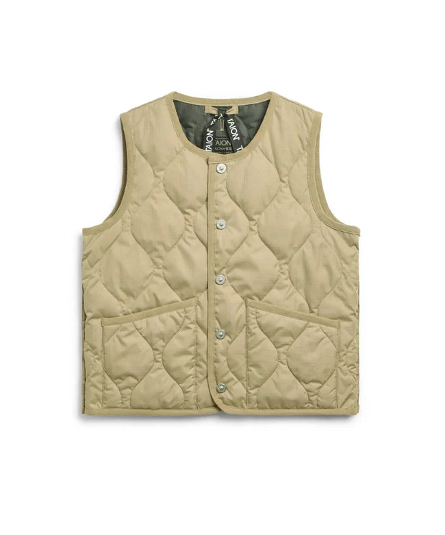 타이온 키즈 패딩 조끼 일본 TAION 베스트 밀리터리 크루넥 버튼 다운 7컬러